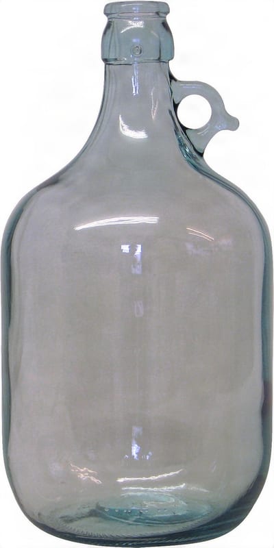 WD Glass Demijohn (clear, Single Handled) 1 gal
