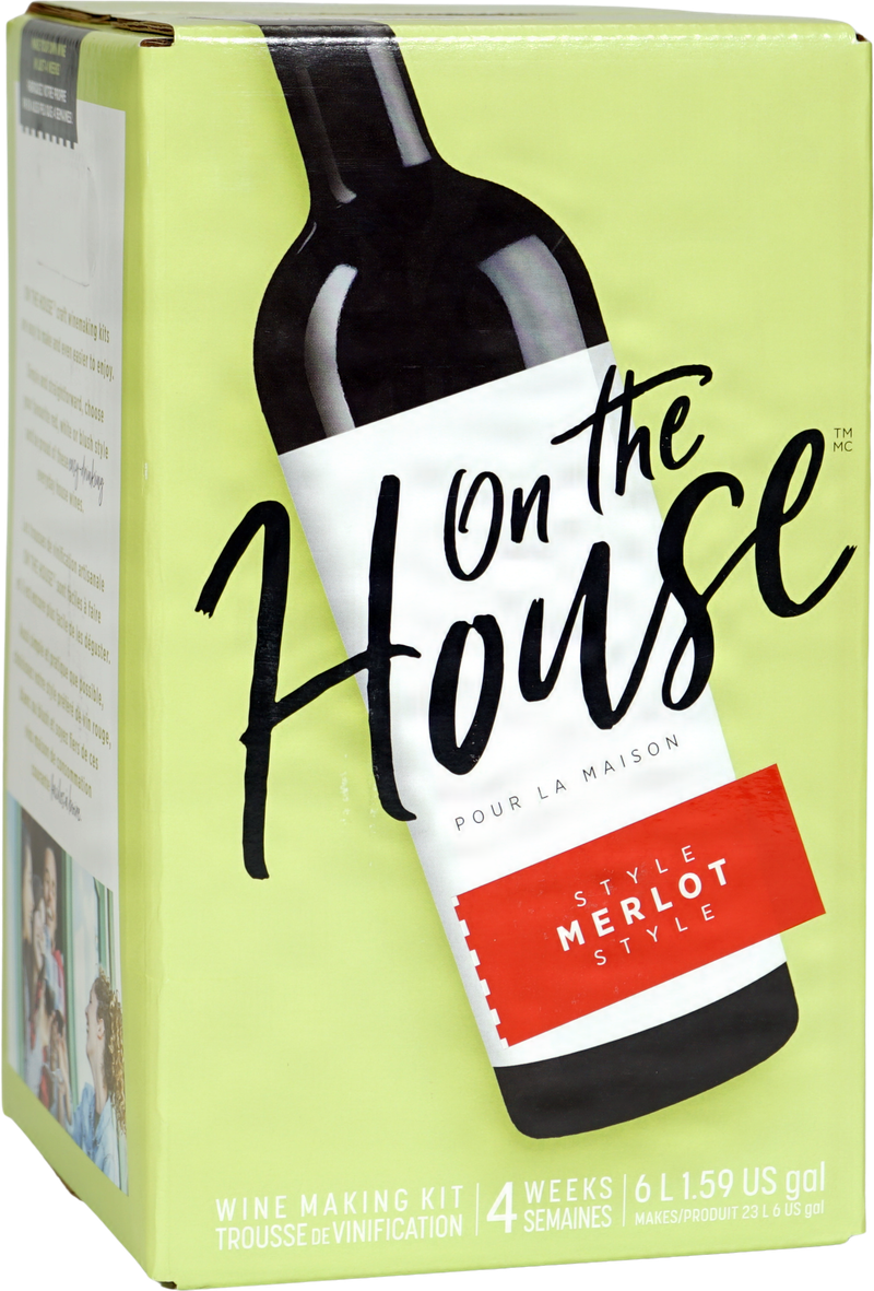 On The House Merlot Wines Kit 30 bottle