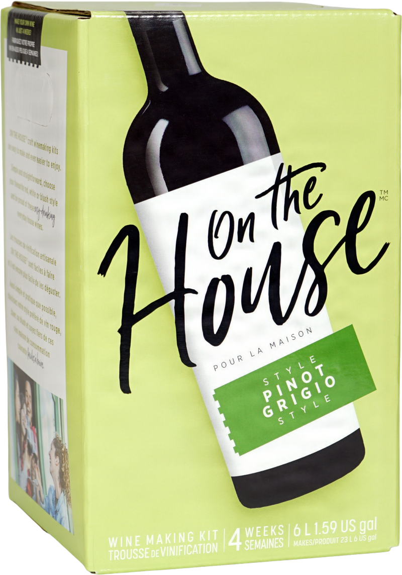On The House Pinot Grigio Wines Kit 30 bottle