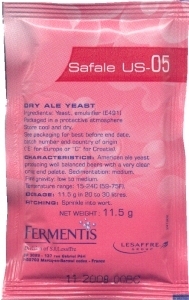 Fermentis Ale Yeast Safale US-05 (BBE MAR 2024) 11.5 g