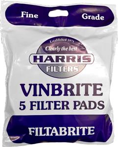 Harris Vinbrite Filtabrite Pads (5s) (fits 1139) 5 pads