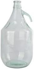 WD Glass Demijohn (clear, Single Handled) 5 litre