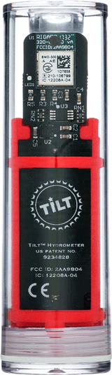 Tilt Hydrometer and Thermometer [Red]